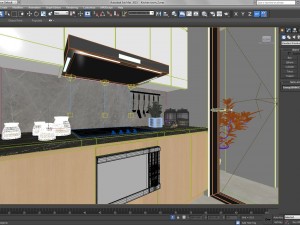 apartment kitchenroom Model 3D