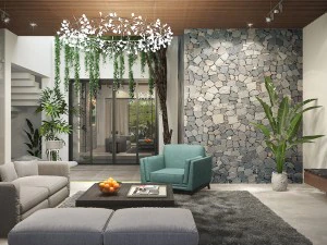 tropical living room 3D Model