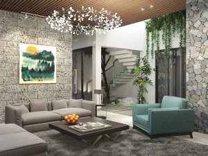 tropical living room 3D Model