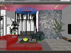 tropical living room 3D Model