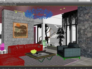 tropical living room 3D Model