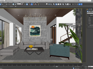 tropical living room 3Dモデル