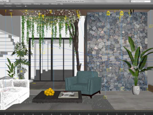 tropical living room 3D Model