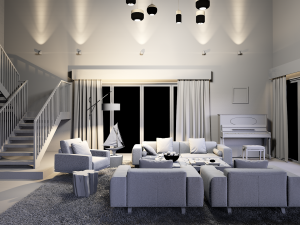 villa living room 3Dモデル