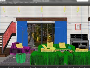villa living room 3Dモデル