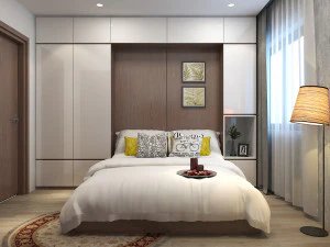 kamar tidur apartemen modern Model 3D