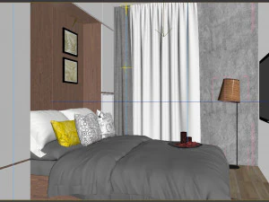 apartment bedroom modern 3D Model