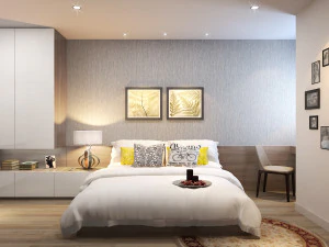 kamar tidur apartemen modern Model 3D