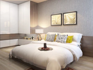 अपार्टमेंट बेडरूम आधुनिक 3D मॉडल