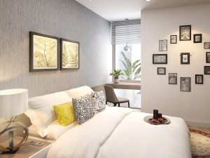 apartment bedroom modern Model 3D
