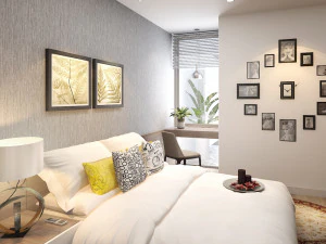 अपार्टमेंट बेडरूम आधुनिक 3D मॉडल