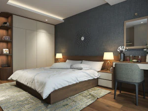 sypialnia prosta Model 3D