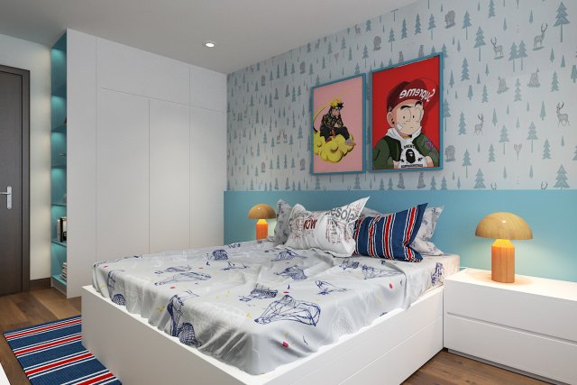 boyroom blue Modelo 3D .c4d .max .obj .3ds .fbx .stl .blend 