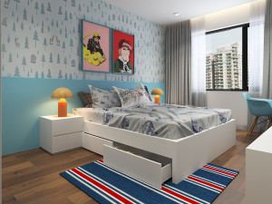 boyroom blue Modelo 3D