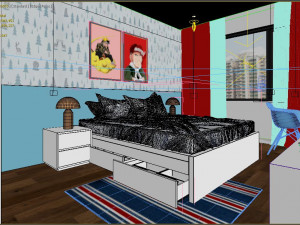 boyroom blue Modelo 3D