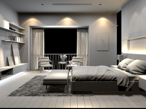 bedroom villa - dressing room villa 3D मॉडल