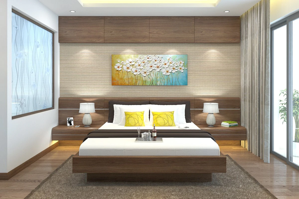 bedroom modern 3D Model .c4d .max .obj .3ds .fbx .stl .blend 