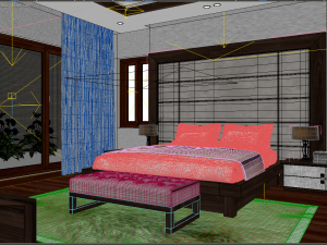 bedroom villa 3D मॉडल