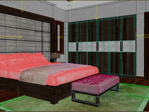 bedroom villa 3D मॉडल