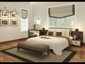 bedroom tropical Modèle 3D