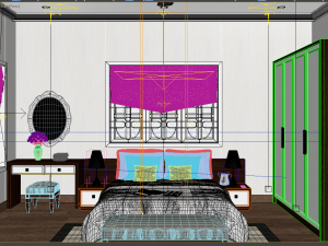 bedroom tropical Modèle 3D