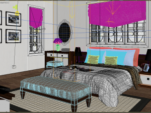 bedroom tropical Modèle 3D