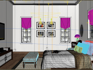bedroom tropical Modèle 3D