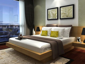 mieszkanie z sypialnią Model 3D