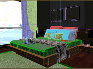 bedroom apartment 3D मॉडल