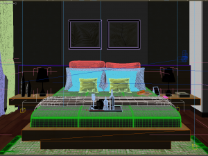 bedroom apartment 3D मॉडल