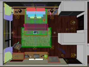 bedroom apartment 3D मॉडल