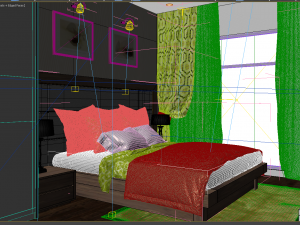 bedroom villa 3D मॉडल