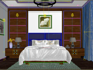 bedroom tropical 3D Model