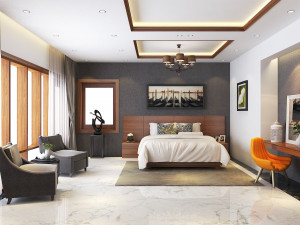bedroom modern villa 3D Model