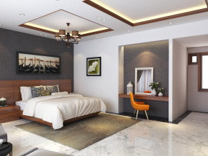 bedroom modern villa 3D Model