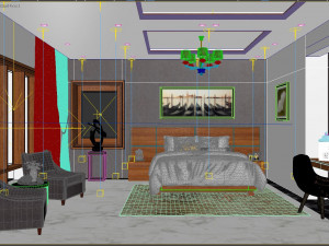 bedroom modern villa 3D Model