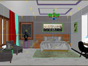 bedroom modern villa 3D Model