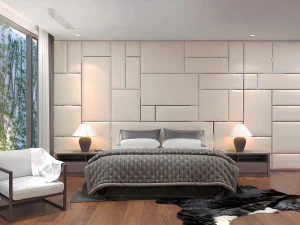 casa villa con camera da letto Modello 3D