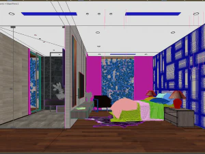 bedroom villa house 3D Model