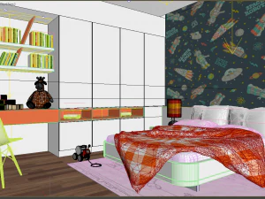 bedroom children 3D Model