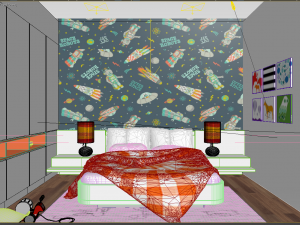 bedroom children 3D मॉडल