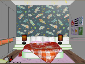bedroom children 3D Model