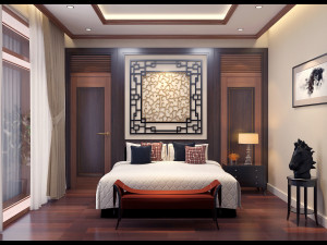 bedroom asian 3D मॉडल