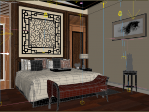 bedroom asian 3D-Modell