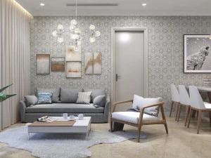 salon w mieszkaniu Model 3D