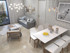apartment livingroom 3D 模型