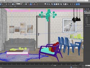apartment livingroom 3D 模型