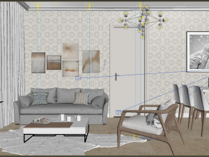 apartment livingroom 3D 模型