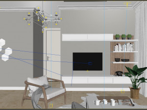 apartment livingroom 3D 模型