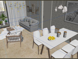 apartment livingroom 3D 模型